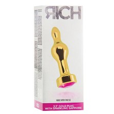 Shots Toys R8 Gold Plug Rose Red Sapphire