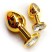 Butt Plug Gold Large, бриллиант