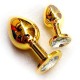 Butt Plug Gold Large, бриллиант