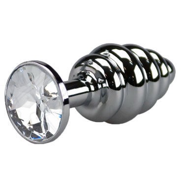 LoveToys Butt Plug Silver, прозрачный