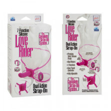 California Exotic Love Rider Dual Action Strap-On, розовый
