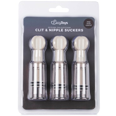 Easytoys Clit & Nipple Suckers, прозрачный