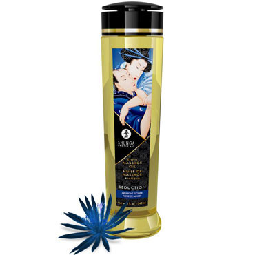 Shunga Erotic Massage Oil Seduction - Midnight Flower, 240 мл