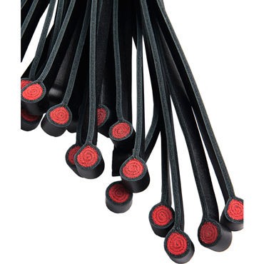 Toyfa Theatre Флоггер из натуральной кожи, черный