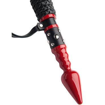 Toyfa Theatre Флоггер из натуральной кожи, черный