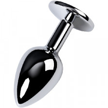 ToyFa Metal Anal Rhinestone Аметист D 2,8 см, серебристая
