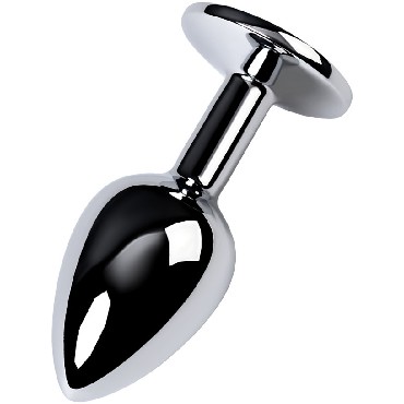 ToyFa Metal Anal Rhinestone Аметист D 2,8 см, серебристая