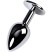 ToyFa Metal Anal Rhinestone Аметист D 2,8 см, серебристая