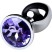 ToyFa Metal Anal Rhinestone Аметист D 2,8 см, серебристая