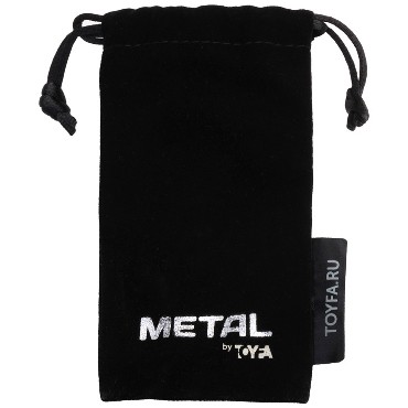 ToyFa Metal Anal Rhinestone Аметист D 2,8 см, серебристая