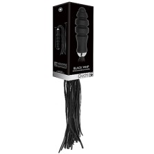 Ouch! Black Whip with Sliced Silicone Dildo, черная