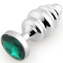 Play Secrets Thread Butt Plug Small, серебристый/темно-зеленый