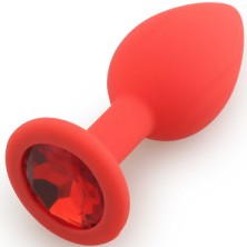 Play Secrets Silicone Butt Plug Small, красный/красный