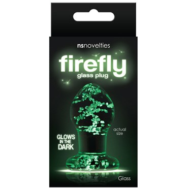 NS Novelties Firefly Glass Plug Small, светящаяся в темноте