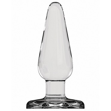 Shots Plug&Play Butt Plug Basic Glass 12,7см, прозрачная
