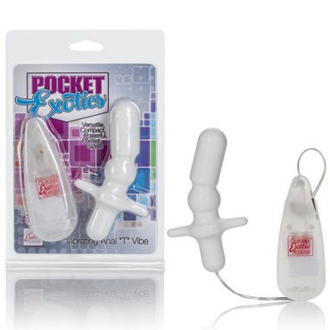 California Exotic Pocket Exotics Vibrating Anal T Vibe, белый