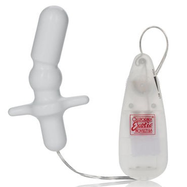 California Exotic Pocket Exotics Vibrating Anal T Vibe, белый