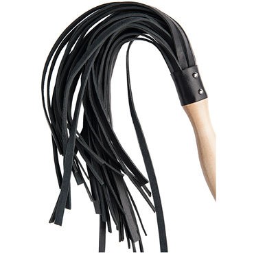 Toyfa Theatre Флоггер из натуральной кожи, черный