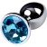 ToyFa Metal Anal Rhinestone Топаз D 2,8 см, серебристая