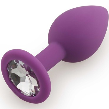 Play Secrets Silicone Butt Plug Small, фиолетовый/прозрачный