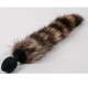 Luxurious Tail Анальная пробка с полосатым хвостом, черная