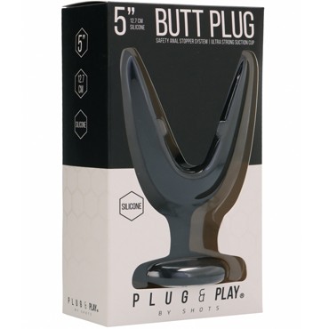 Shots Plug&Play Butt Plug Split №2 12,7см, черная