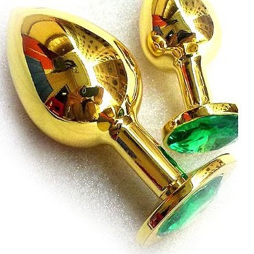 Butt Plug Gold Large, зеленый