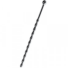 ToyFa Metal Уретральный плаг-косичка длинный, серебристый