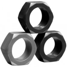 Tom of Finland 3 Piece Cock Nuts, черный