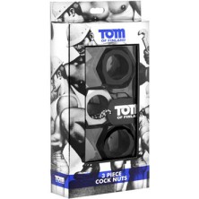 Tom of Finland 3 Piece Cock Nuts, черный