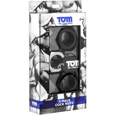 Tom of Finland 3 Piece Cock Nuts, черный