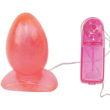 Baile анальная вибропробка, розовая