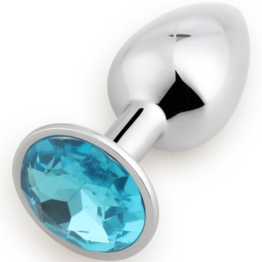 Play Secrets Rosebud Butt Plug Small, серебристый/голубой