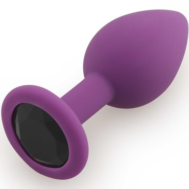 Play Secrets Silicone Butt Plug Small, фиолетовый/черный