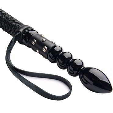 Toyfa Theatre Флоггер из натуральной кожи, черный