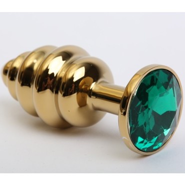 4sexdream Анальная ювелирка Фигурная S, золотой/зеленый