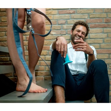 Fun Factory Strap & Bound Invisible Denim 3, синее