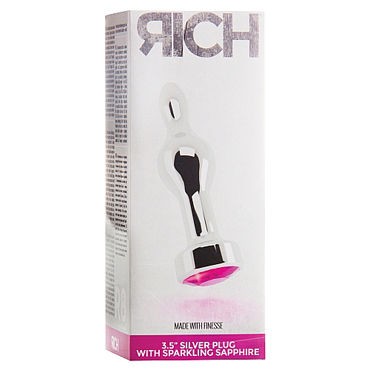 Shots Toys R8 Silver Plug Rose Red Sapphire