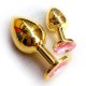 Butt Plug Gold Large, розовый