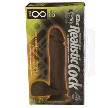 Doc Johnson Realistic Cock 20 см, черный