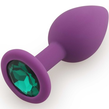 Play Secrets Silicone Butt Plug Small, фиолетовый/темно-зеленый