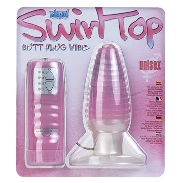 Gopaldas Swirl Top Butt Plug розовый