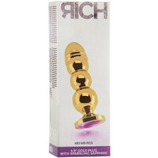 Shots Toys Rich Gold Plug R10, золотая