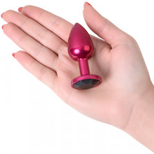 Toyfa Metal Анальный страз S, красный/черный