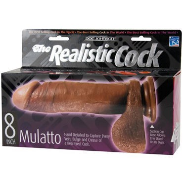 Doc Johnson Realistic Cock 20,5 см, коричневый