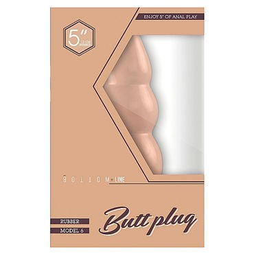 Shots Toys Bottom Line Butt plug Model 6, 13 см телесная