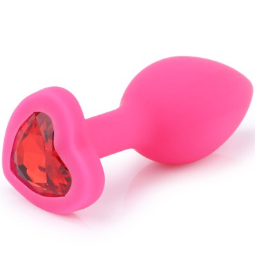 Play Secrets Butt Plug Heart Shape S, розовый/красный