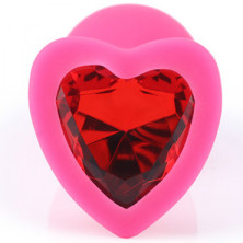 Play Secrets Butt Plug Heart Shape S, розовый/красный
