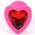 Play Secrets Butt Plug Heart Shape S, розовый/красный
