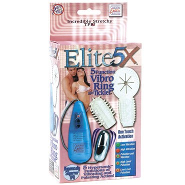 California Exotic Elite 5X Vibro Ring Tickler, прозрачный